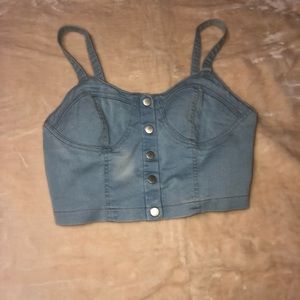 Jean crop top
